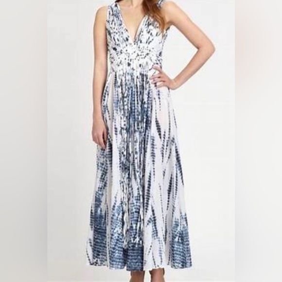 Michael KORS Fringe Tie Dye Dress, Size M, EUC - Picture 2 of 5